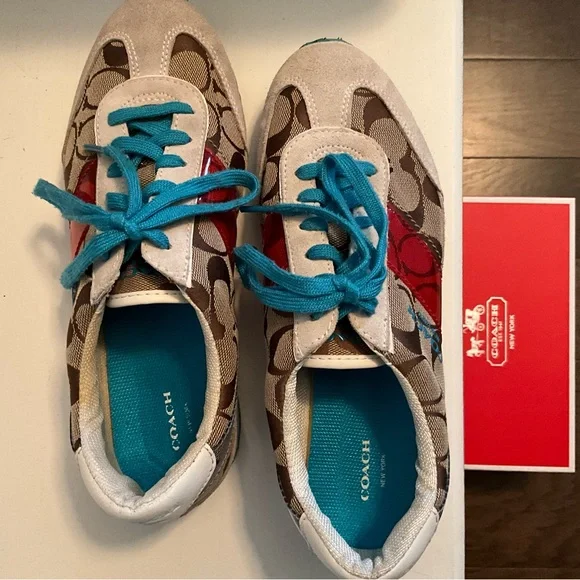 COACH Tennies Sneakers Size 7.5 - Picture 7 of 10
